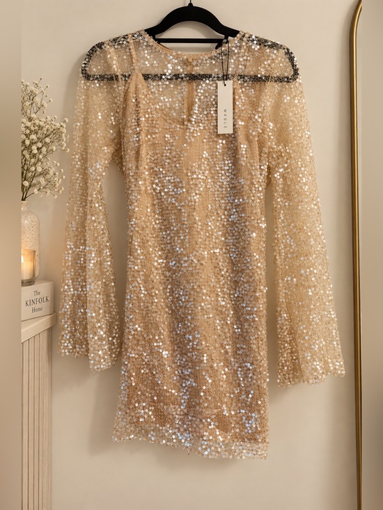 Mable Dresses & Skirts - NWT Mable Champagne Sequin Mini Dress